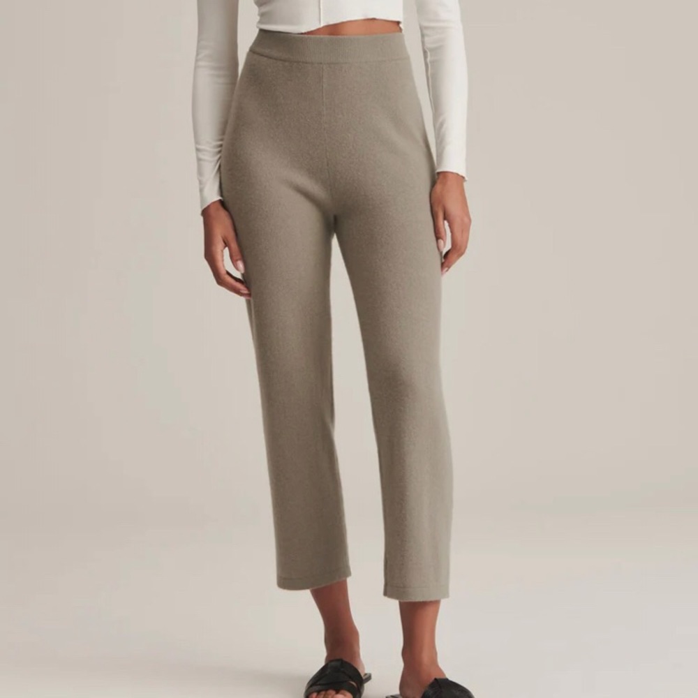 Cashmere Cropped Pant - Oatmeal